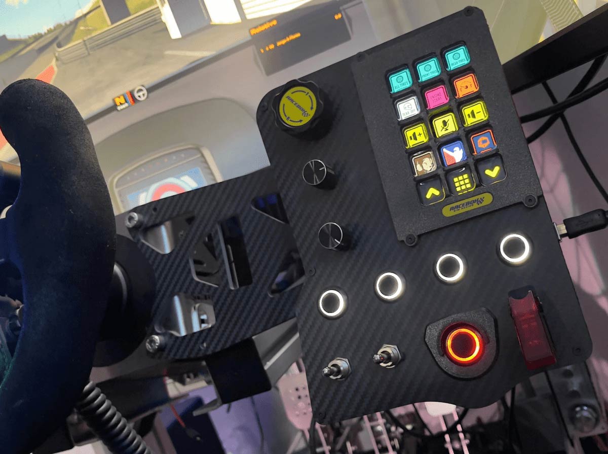 Carbon Fiber Mount Panel for Simracing Button Box - Racebox Sim Racing