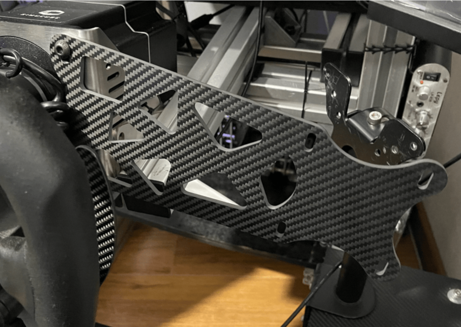 Carbon Fiber Mount Panel for Simracing Button Box - Racebox Sim Racing